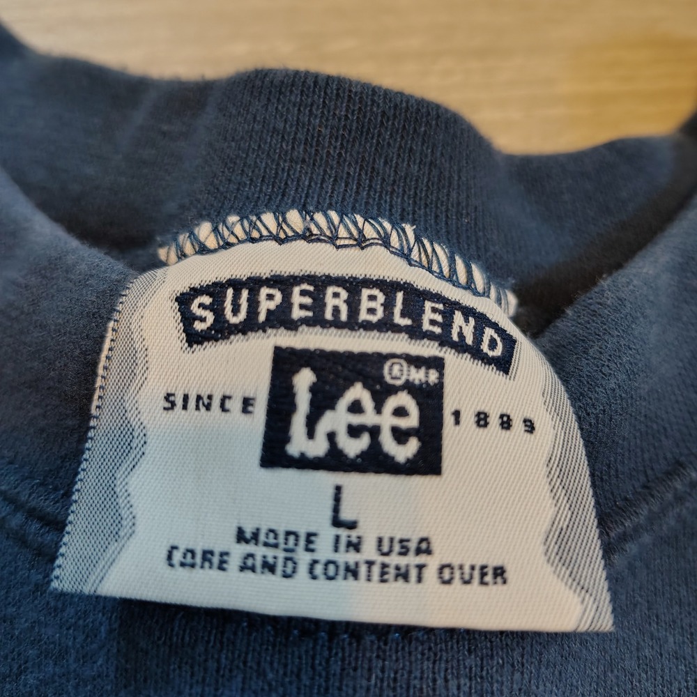 Vintage‎ Lee Superblend Relay For Life Sweatshirt Blue Made in USA Large 90s - Picture 5 of 5